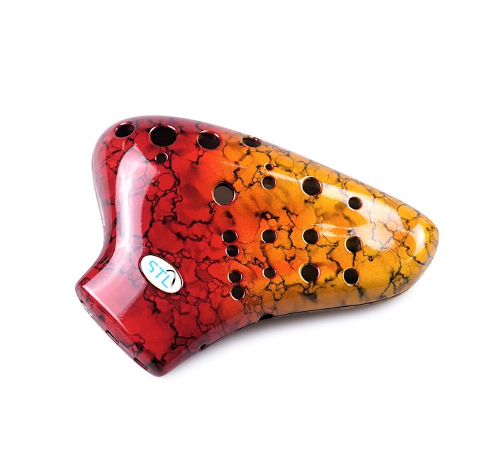 New Plastic Triple Ocarina (Double Colors) STL Ocarina
