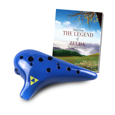 New 12 Hole Plastic Zelda Tenor Ocarina in C Major with Zelda Songbook