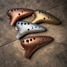 Load image into Gallery viewer, 12 Hole Metal Tenor Ocarina in C Major