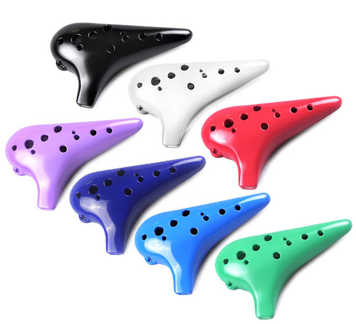 12 Hole Plastic Tenor Ocarina in C Major (7 Colors)