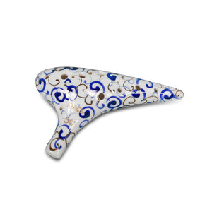 12 Hole Blue and White Porcelain Ocarina Set For Professional Musicians