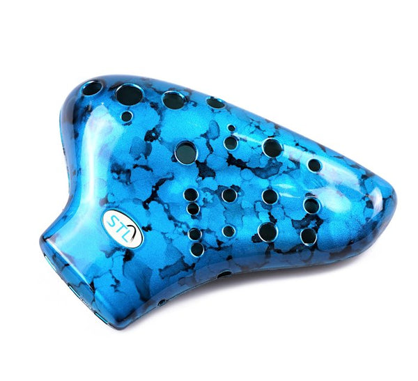 New Plastic Triple Ocarina (blue) – STL Ocarina