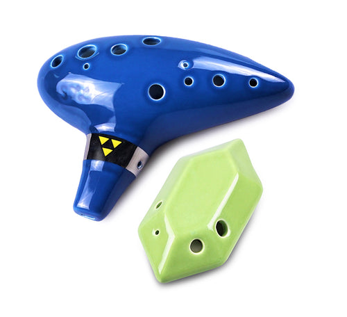 12 Hole Zelda Tenor Ocarina and Rupee Tenor Ocarina with Two Zelda Songbooks 